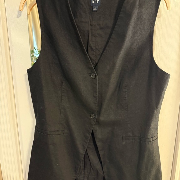 Gap Linen-Cotton Longline Vest - Picture 2 of 4
